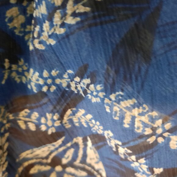 Coldwater Creek Plus Size 1x Blue Sheer Flowy Ruffled Elegant Summer Party Skirt - Picture 3 of 9